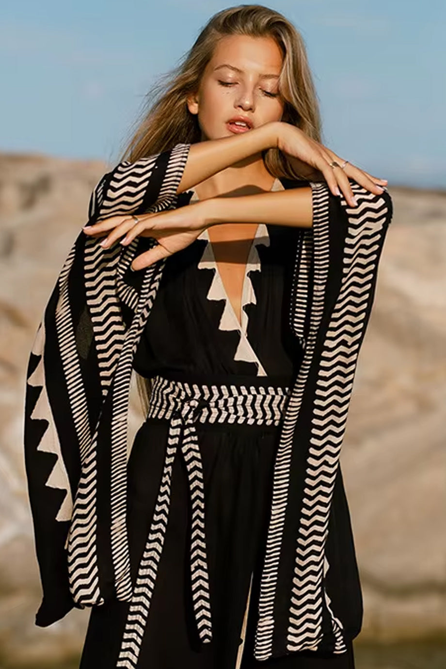 Soleil Botanique Εμπριμέ Κιμονό | Γυναικεία Ρούχα - Beachwear - Loungewear | Soleil Botanique Multicolor Print Kimono