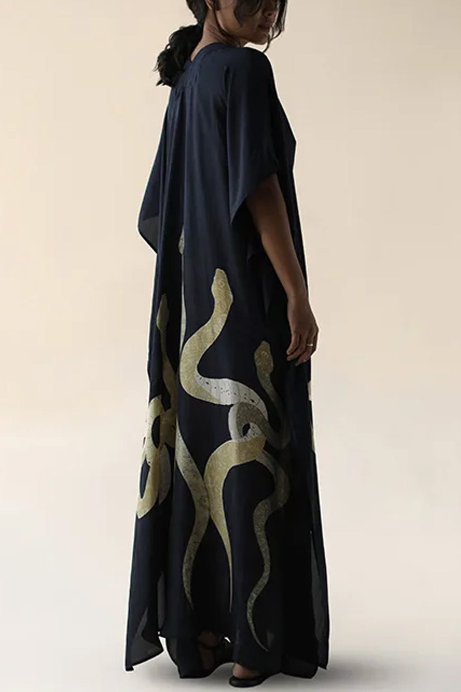 Medusa Veil Καφτάνι με σχέδιο Φιδιών | Γυναικεία Ρούχα - Beachwear - Loungewear | Medusa Veil – Snake Motif Kaftan