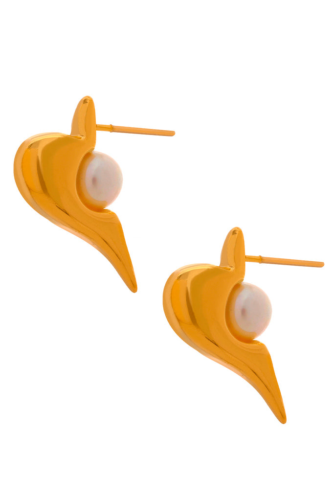 Amelty Χρυσά Σκουλαρίκια με Πέρλες | Κοσμήματα - Σκουλαρίκια - Κρίκοι | Amelty Gold Earrings with Pearls