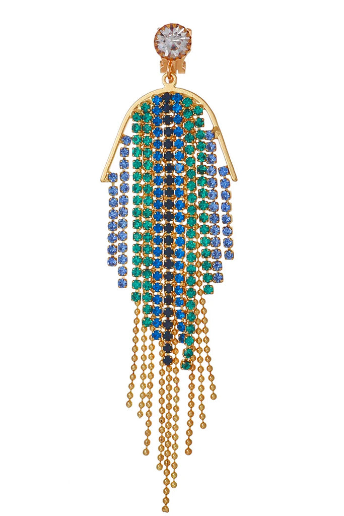 Vittoria Σκουλαρίκια Κλιπ με Κρύσταλλα και Αλυσίδες