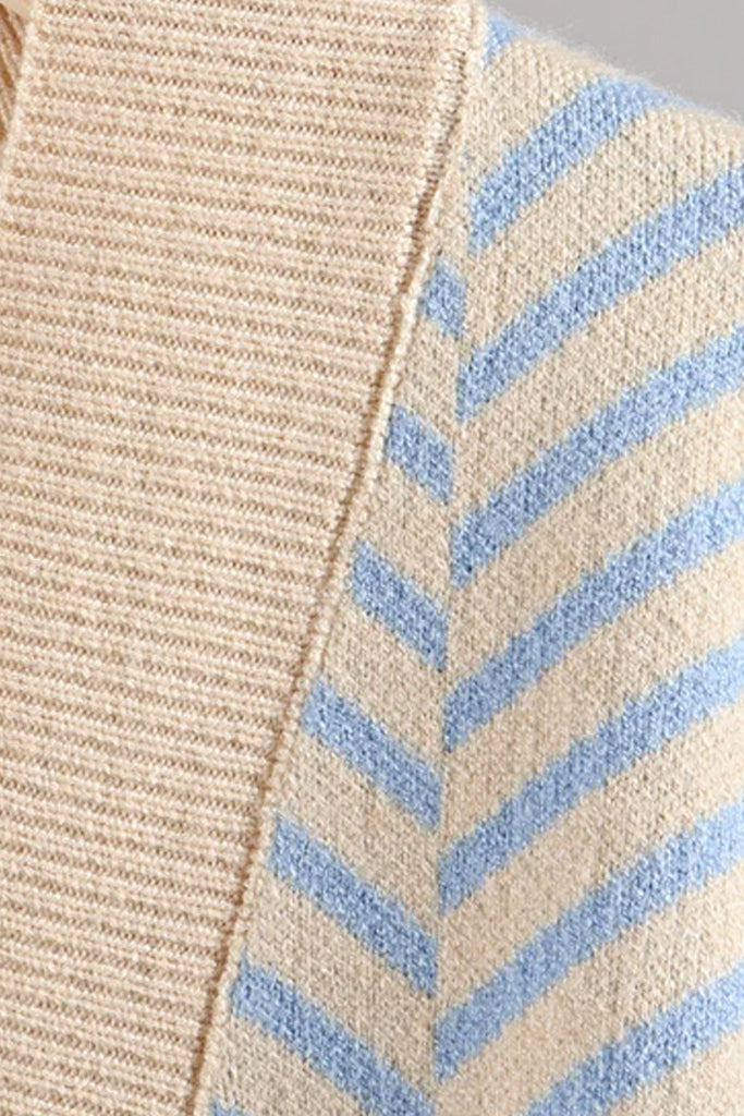 Fishbone Πλεκτή Ζακέτα με Ψαροκόκκαλο