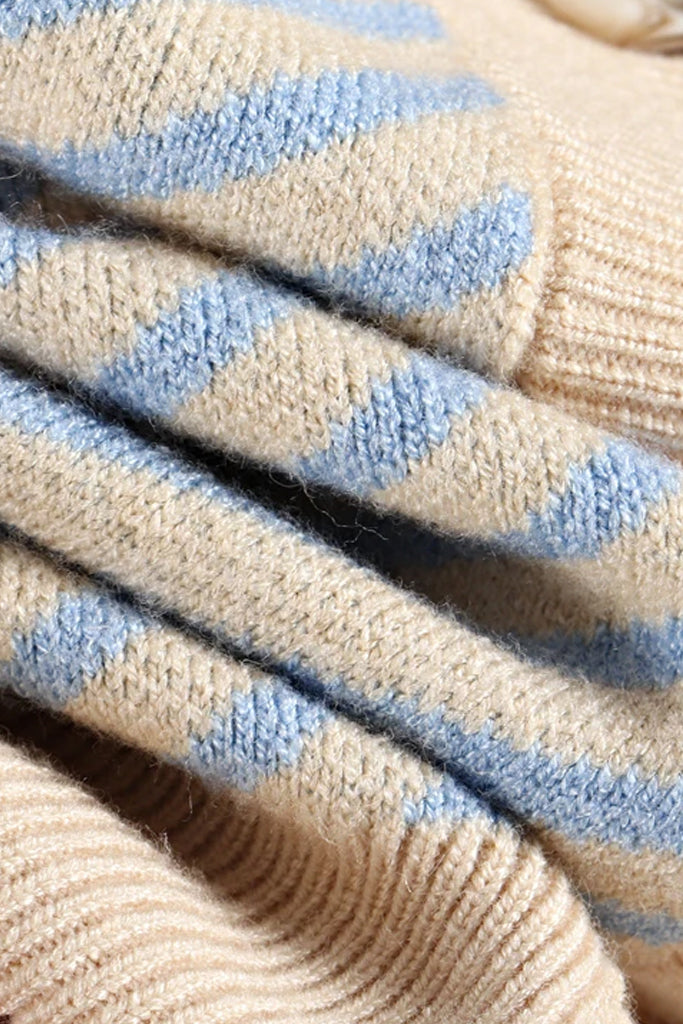 Fishbone Πλεκτή Ζακέτα με Ψαροκόκκαλο