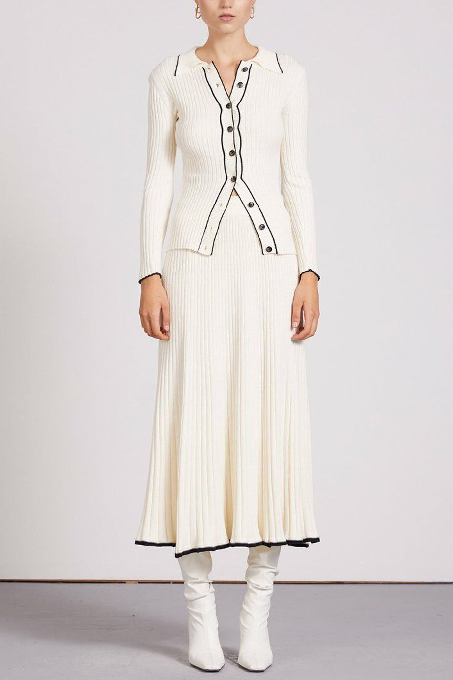 Maurelle Πλεκτό Σετ με Ζακέτα και Φούστα