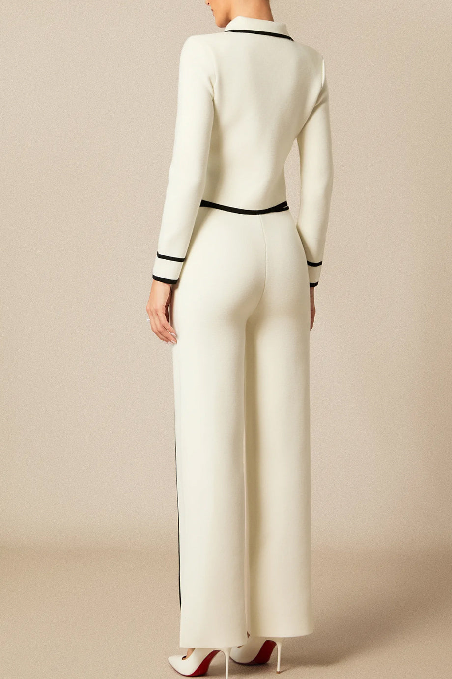 Vionne Πλεκτό Σετ με Τοπ και Παντελόνι