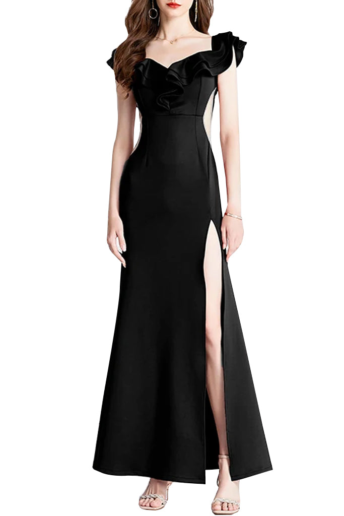 Kinsley Μαύρο Βραδινό Μάξι Φόρεμα | Φορέματα - Dresses | Kinsley Black Maxi Cocktail Dress