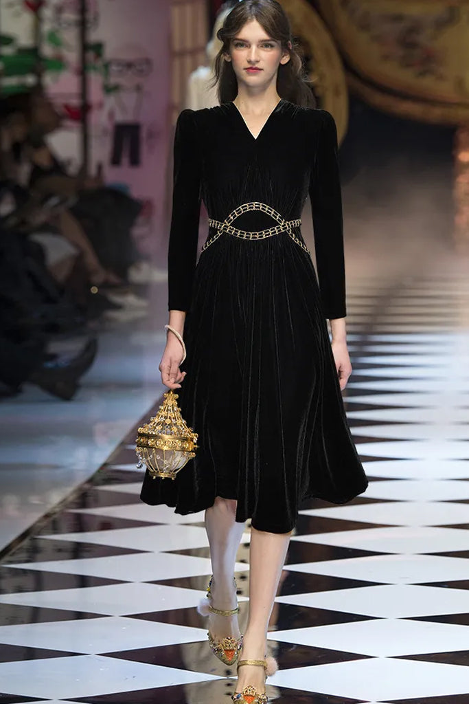 Guipure Βελούδινο Φόρεμα | Φορέματα - Dresses | Guipure Velvet Dress