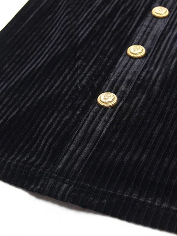 Sorrento Μαύρο Βελούδινο Φόρεμα