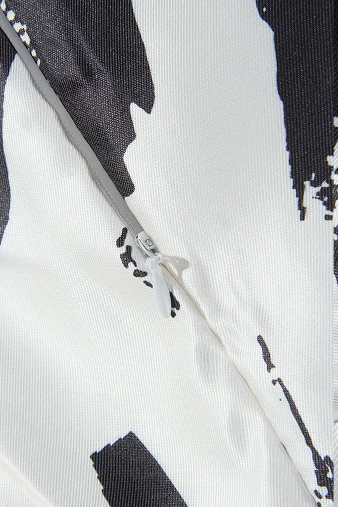 Anaya Ασπρόμαυρο Μίντι Φόρεμα | Γυναικεία Ρούχα - Φορέματα | Anaya Printed Midi Dress