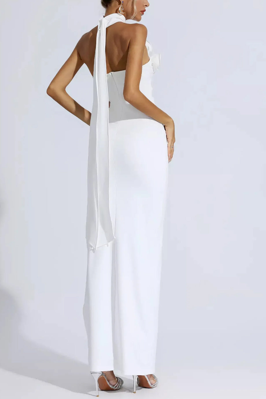 April Λευκό Φόρεμα με Λουλούδια | Φορέματα - Dresses | April White Dress with Flowers