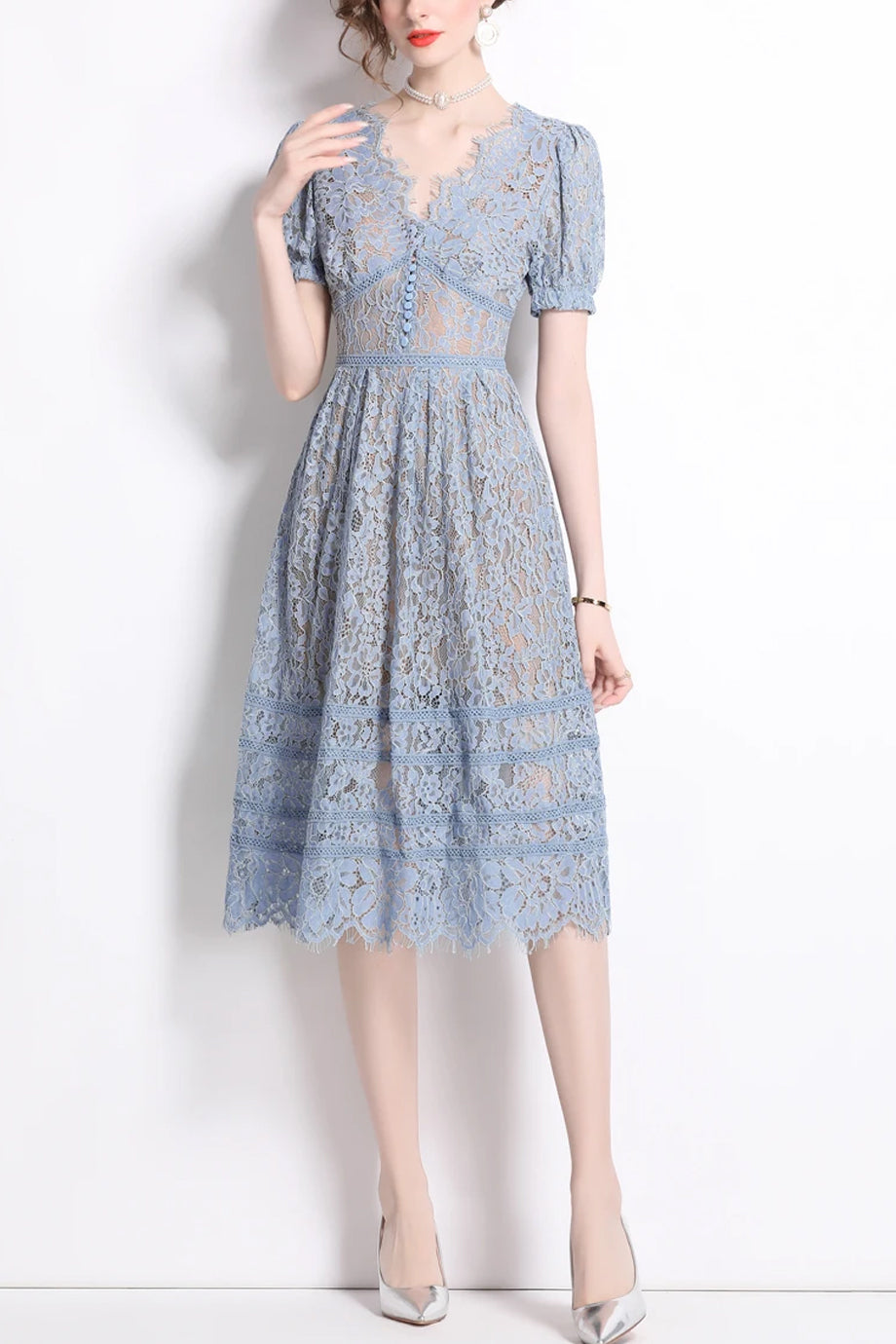 Celestine Φόρεμα με Δαντέλα | Γυναικεία Ρούχα - Φορέματα - Evening Dresses | Celestine Lace Dress