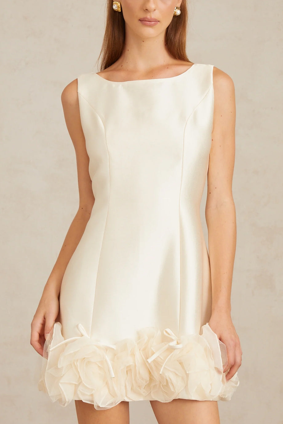 Cameo Μίνι Φόρεμα με Λουλούδια | Βραδινά Φορέματα Evening Dresses | Cameo Mini Dress with Tulle Floral Hem