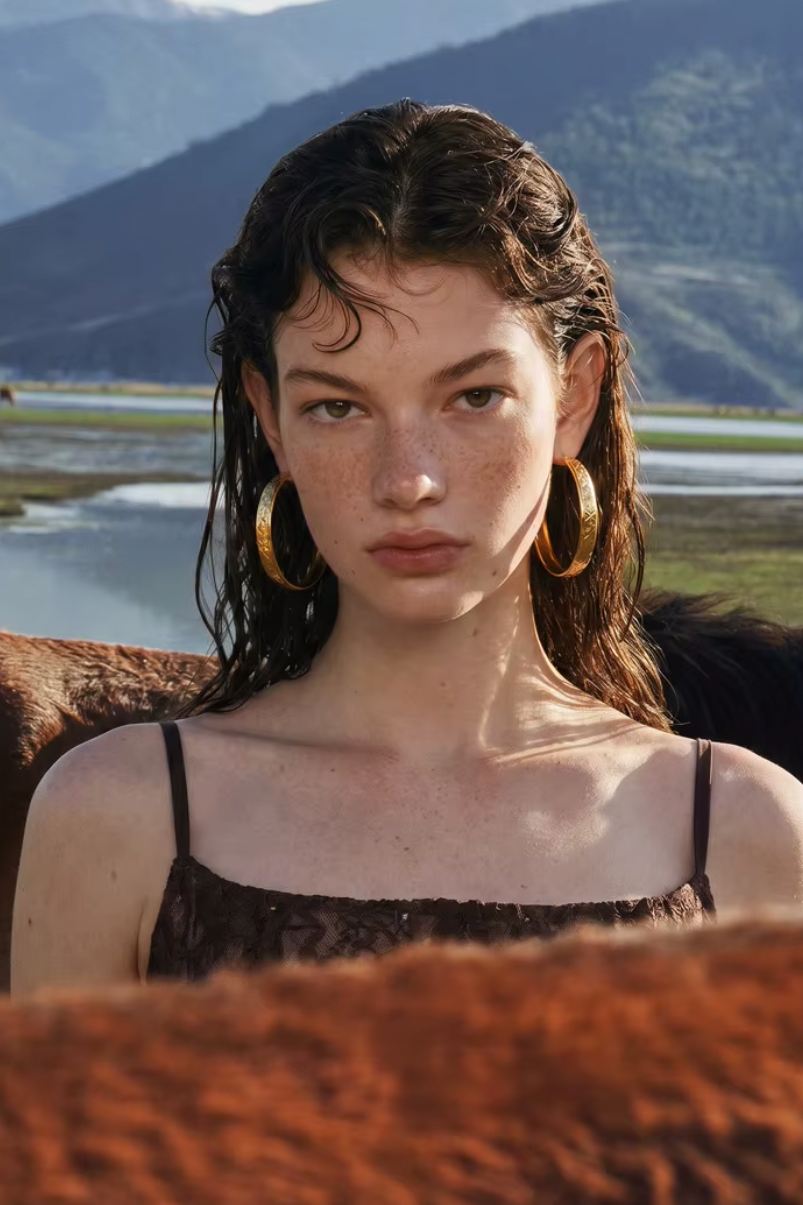 Lunara Χρυσά Σκουλαρίκια Κρίκοι | Σκουλαρίκια - Earrings | Lunara Gold Hoop Earrings