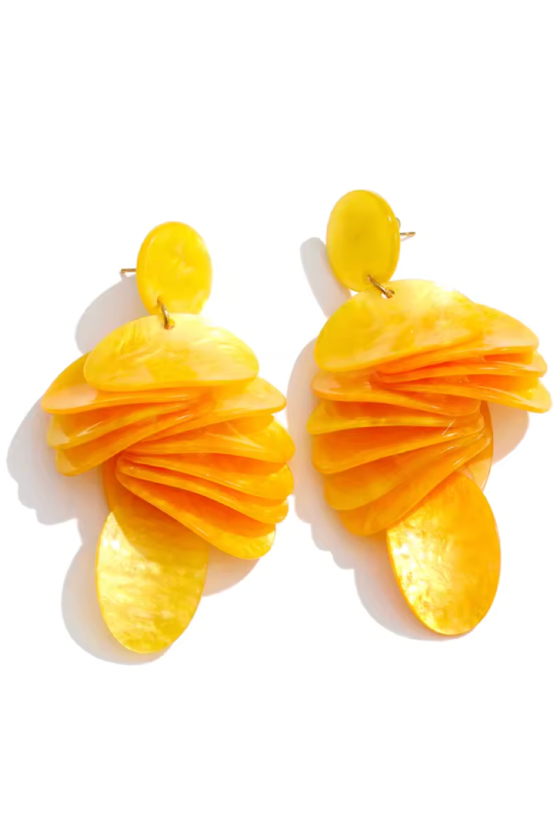 Marielle Μακρυά Shell-Effect Σκουλαρίκια | Σκουλαρίκια - Earrings | Marielle Long Shell-Effect Earrings