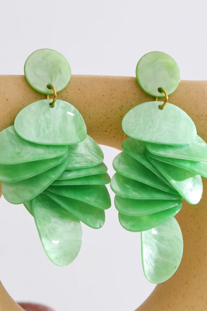 Marielle Μακρυά Shell-Effect Σκουλαρίκια | Σκουλαρίκια - Earrings | Marielle Long Shell-Effect Earrings