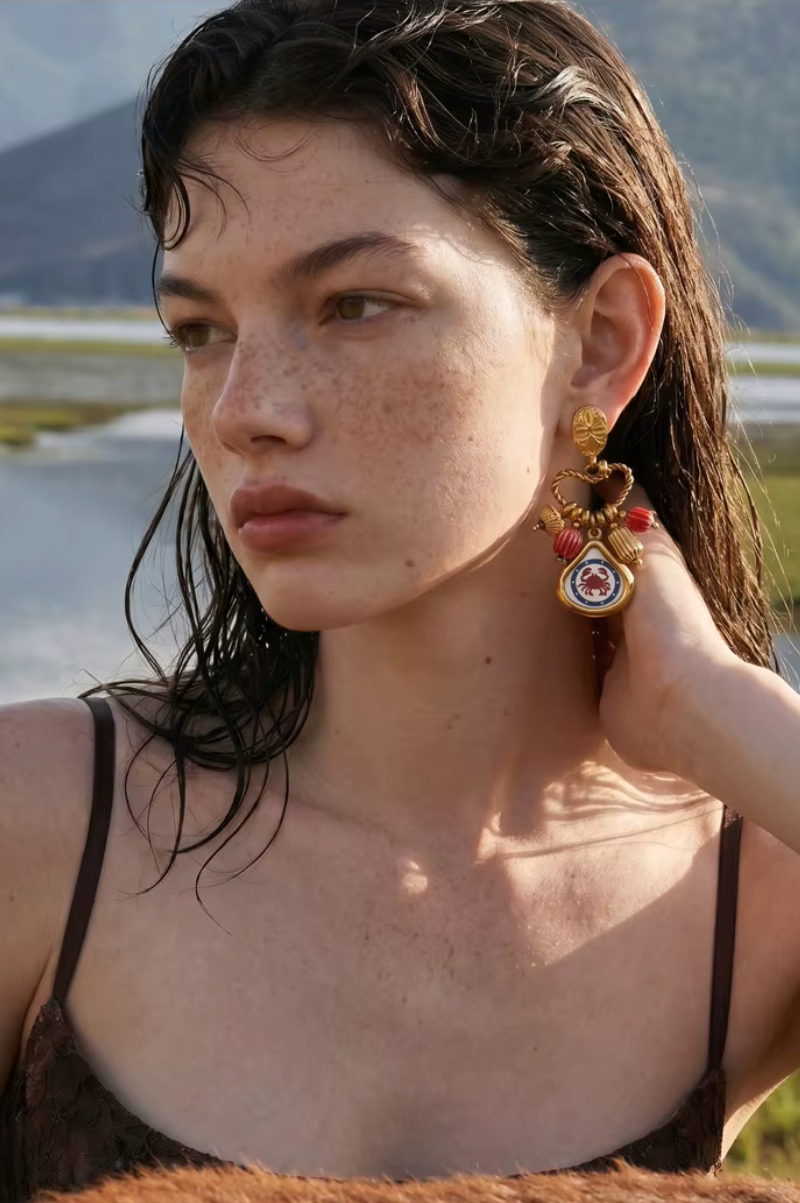 Oralia Χρυσά Σκουλαρίκια | Σκουλαρίκια - Earrings | Oralia Gold Earrings
