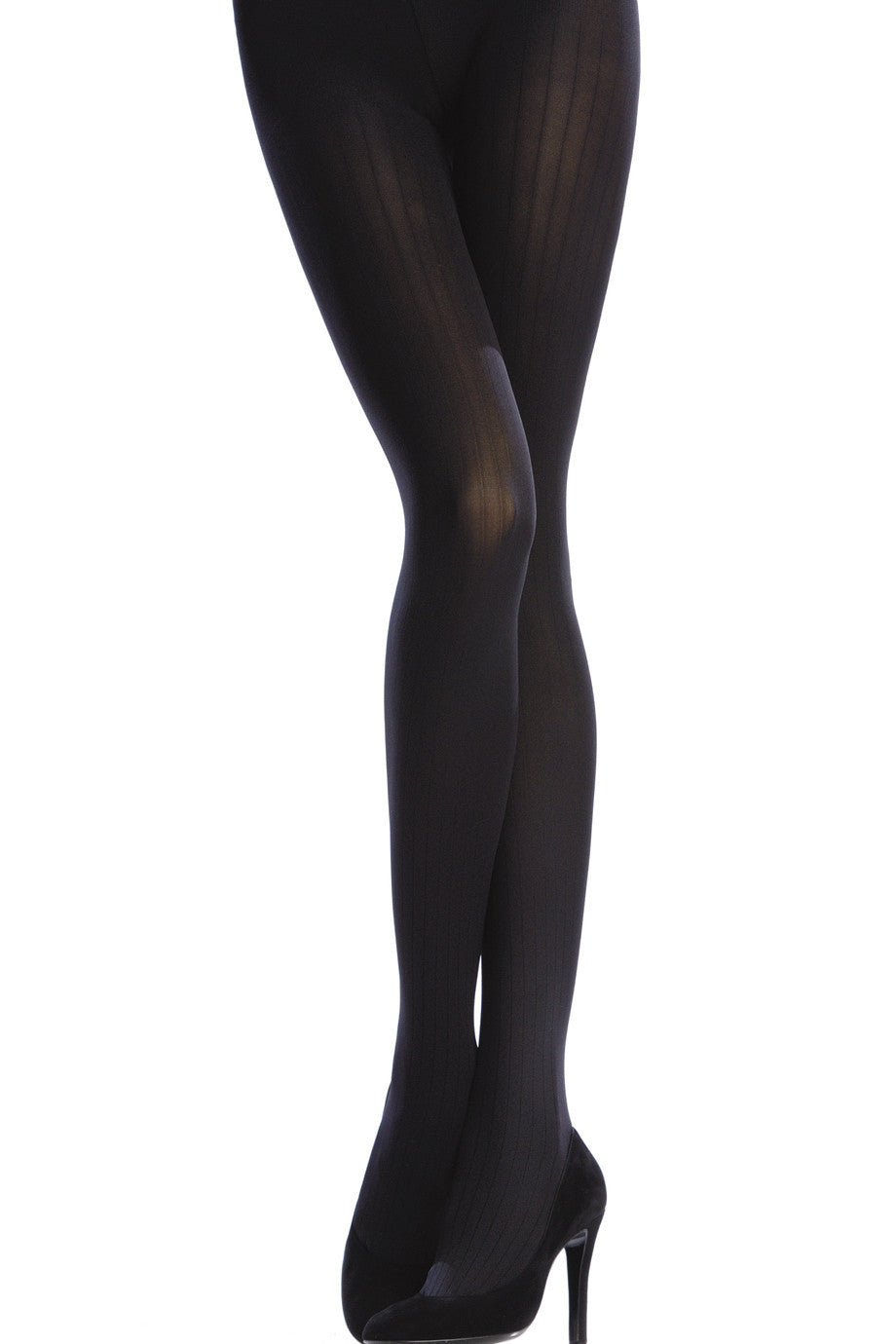 EMILIO CAVALLINI OPAQUE 3 Tights VERTICAL STRIPES 100D Brown Wood