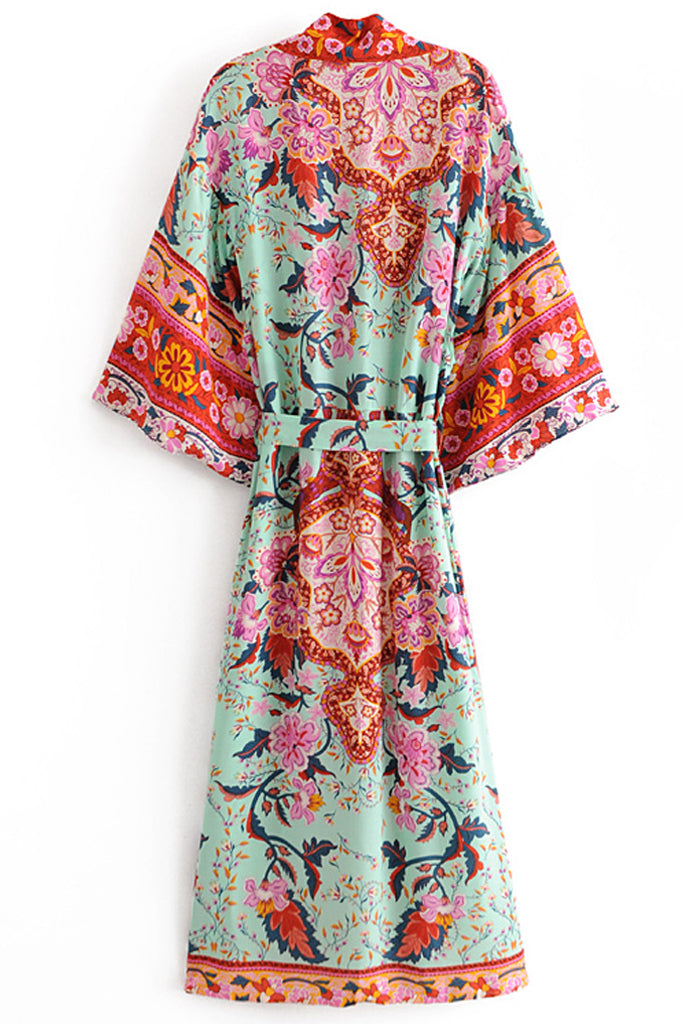 Sora Πολύχρωμο Φλοράλ Εμπριμέ Κιμονό | Γυναικεία Ρούχα - Beachwear - Loungewear