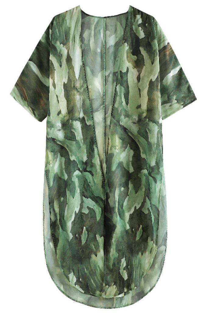 Aggy Πράσινο Καφτάνι Κιμονό | Γυναικεία Ρούχα - Καφτάνια - Κιμονό - Beachwear - Loungewear