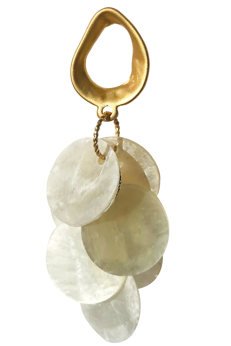 Carly Χρυσά Σκουλαρίκια με Φίλντισι