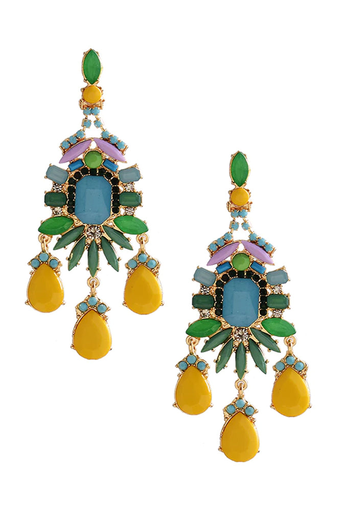 Erasme Πολύχρωμα Σκουλαρίκια με Κρύσταλλα | Κοσμήματα - Christian Rodin