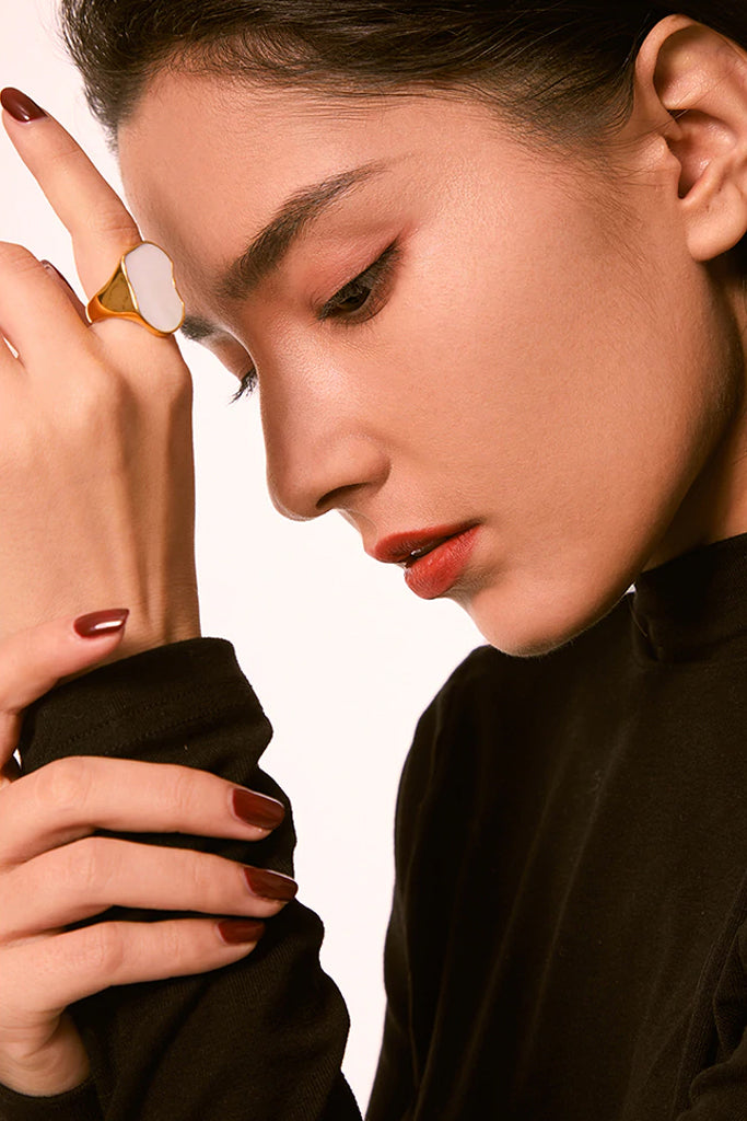 Selma Χρυσό Δαχτυλίδι με Φίλντισι