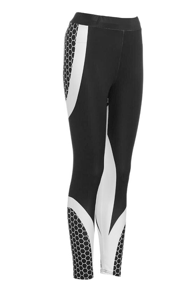 Beehive Μαύρo Κολάν Yoga με Σχέδια | Γυναικεία Ρούχα - Κολάν