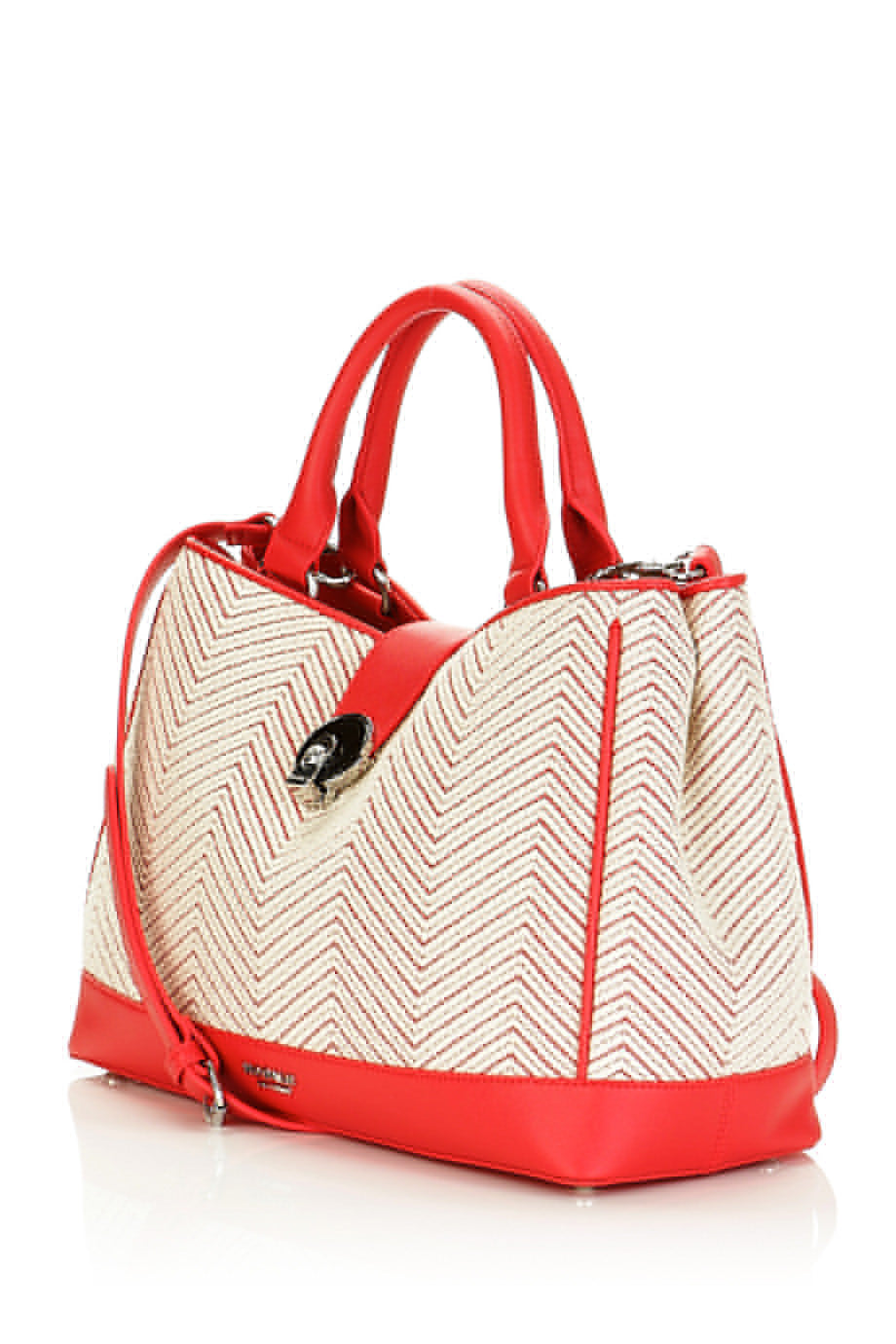 Soho Πλεκτή Κόκκινη Τσάντα