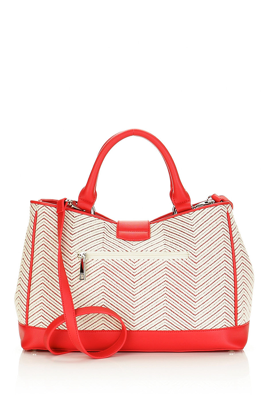 Soho Πλεκτή Κόκκινη Τσάντα