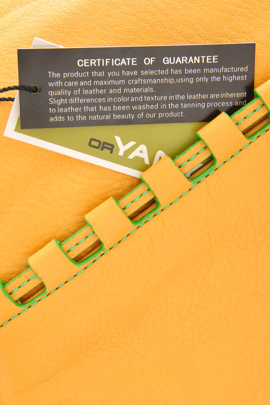 Alston Κίτρινη Δερμάτινη Τσάντα