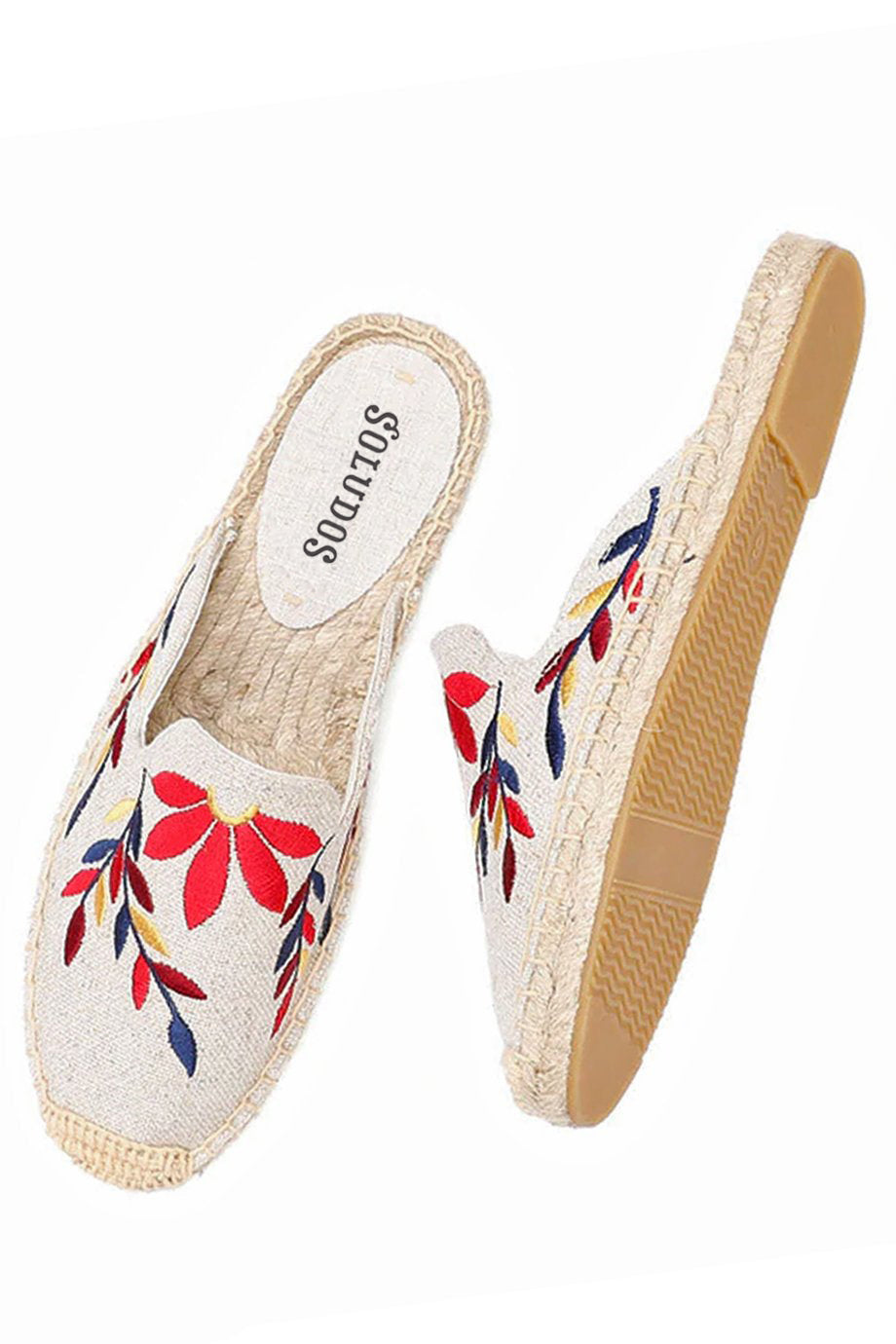 Carlotta Μπεζ Πολύχρωμες Εσπαντρίγιες με Κέντημα | Γυναικεία Παπούτσια - Εσπαντρίγιες