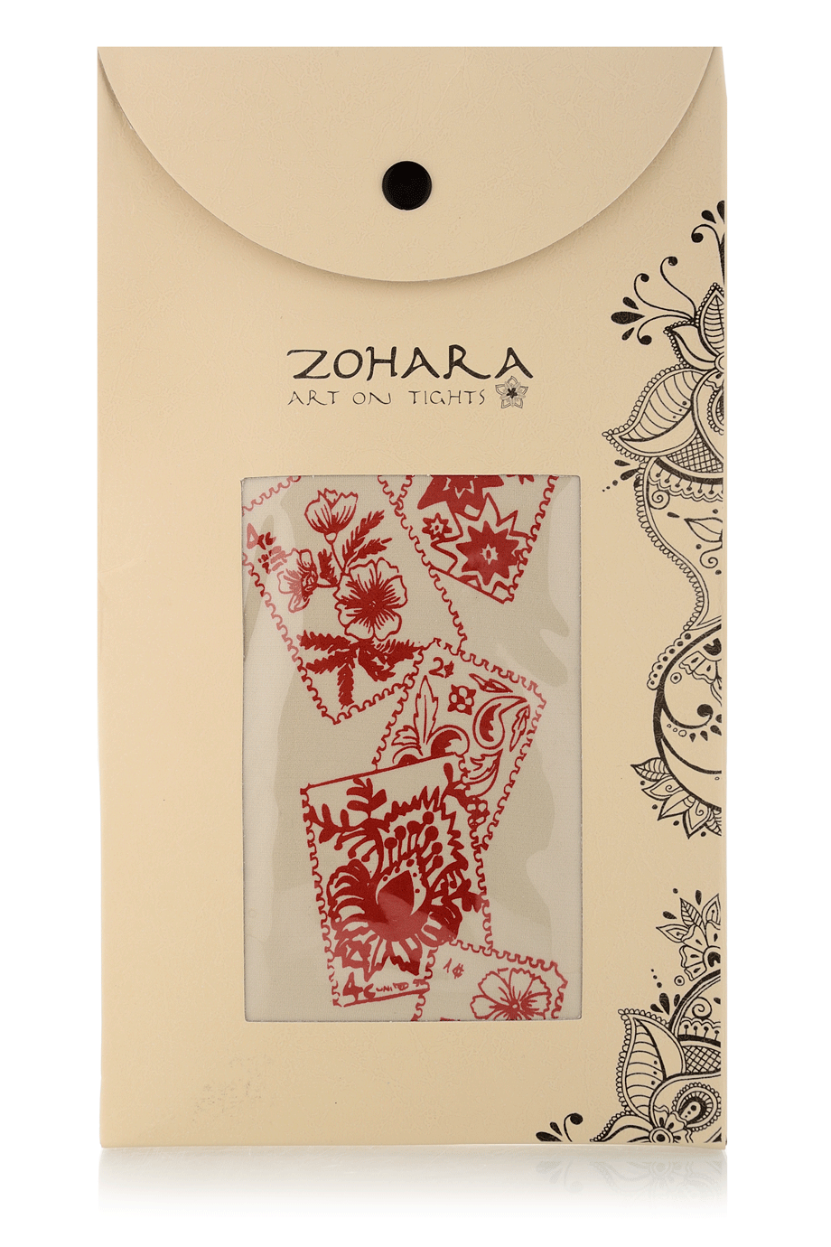 Μπεζ Καλσόν με Κόκκινο Σχέδιο | Καλσόν - ZOHARA