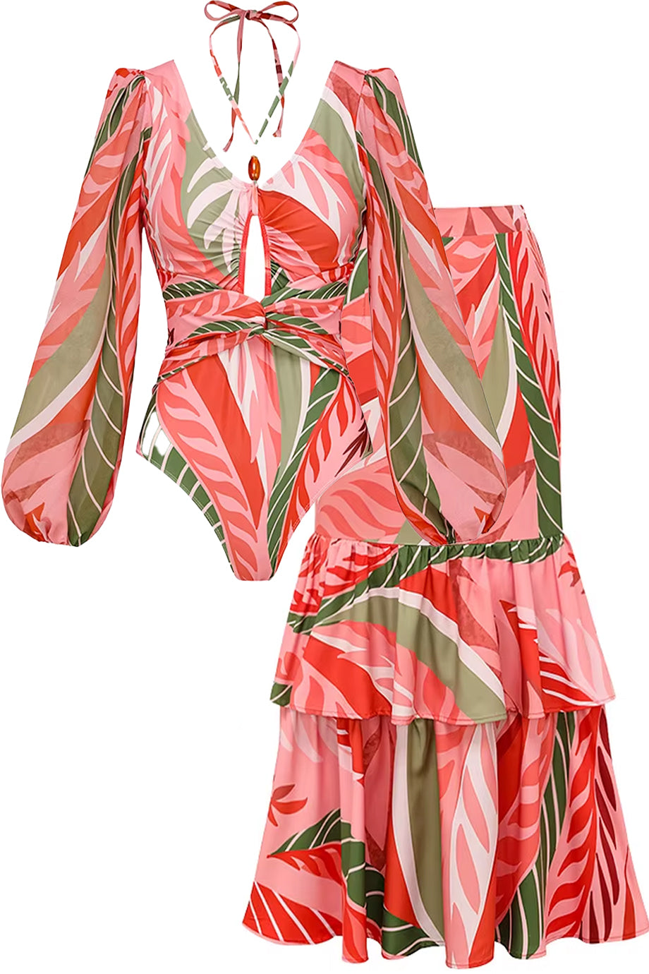 Penelope Ολόσωμο Μαγιό με Φούστα Παρεό Σετ