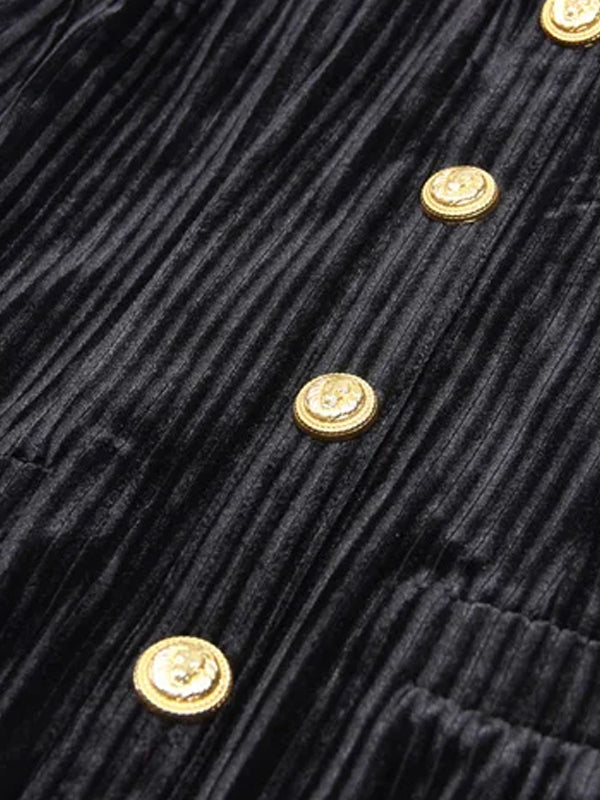 Sorrento Μαύρο Βελούδινο Φόρεμα