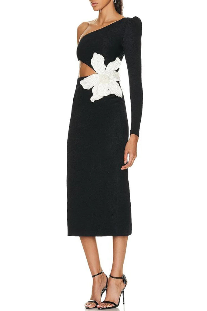 Camelia Μαύρο Φόρεμα με έναν Ώμο