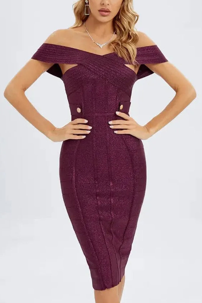 Abra Μεταλλικό Εφαρμοστό Φόρεμα