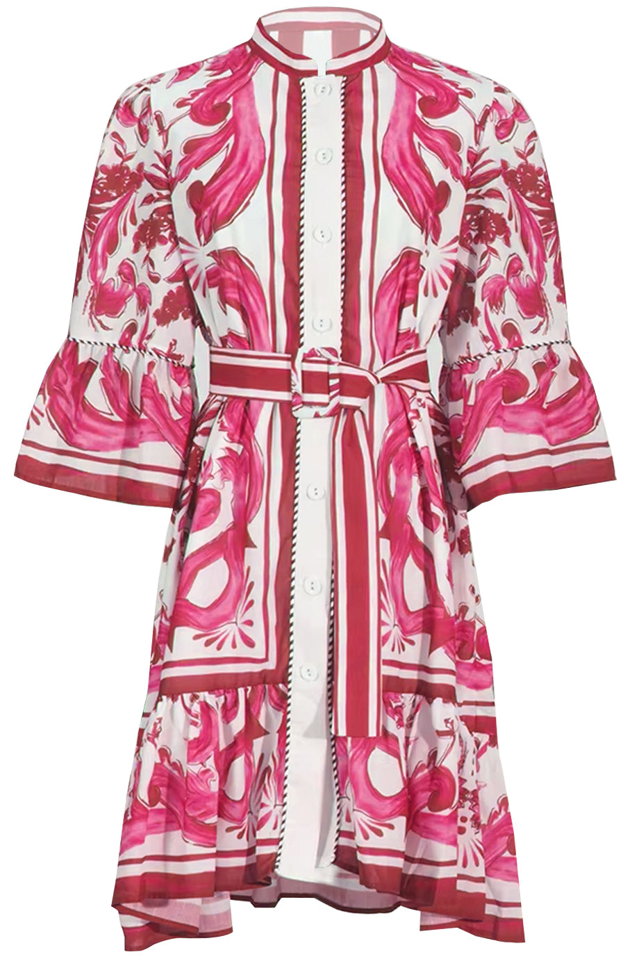 Aegean Εμπριμέ Φόρεμα | Γυναικεία Φορέματα - Philip Lang | Aegean Printed Shirt Dress