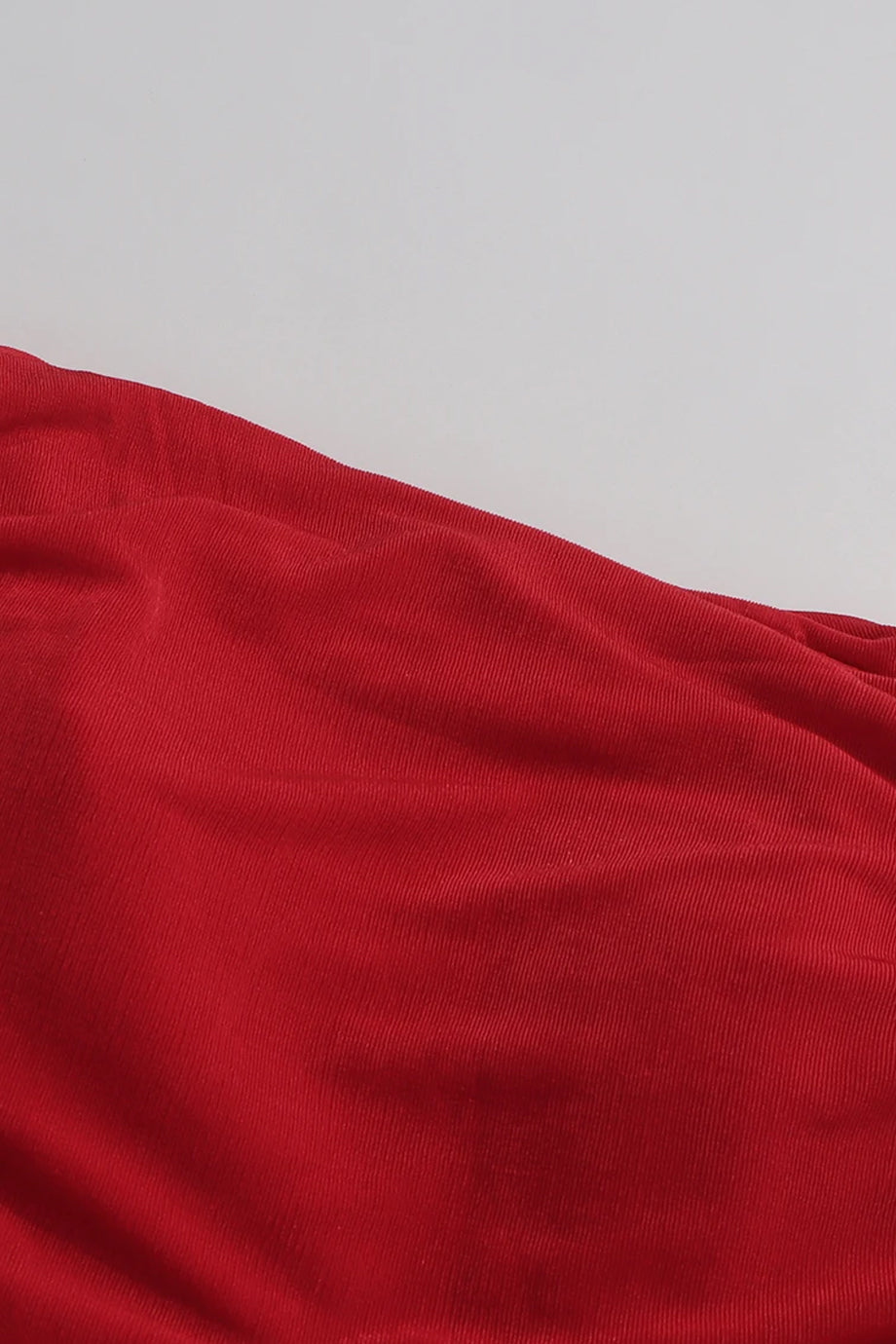 Carmina Κόκκινο Μίντι Φόρεμα με Παρτούς Ώμους | Γυναικεία Φορέματα - Evening dresses| Carmina Red Off-Shoulder Midi Dress