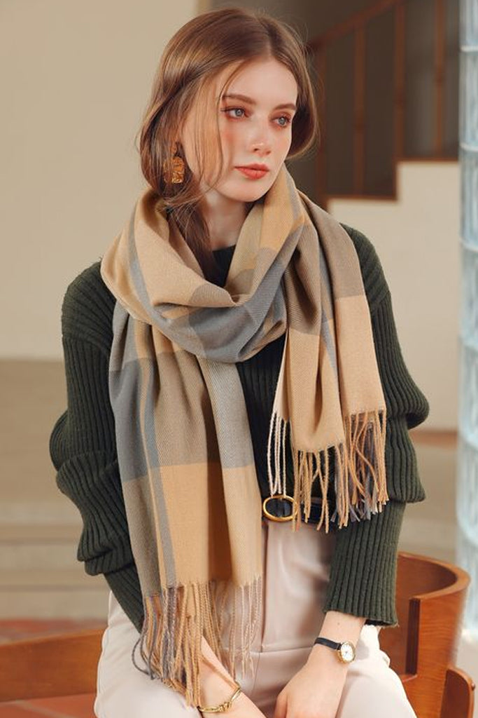 Louise Πολύχρωμο Καρό Κασκόλ