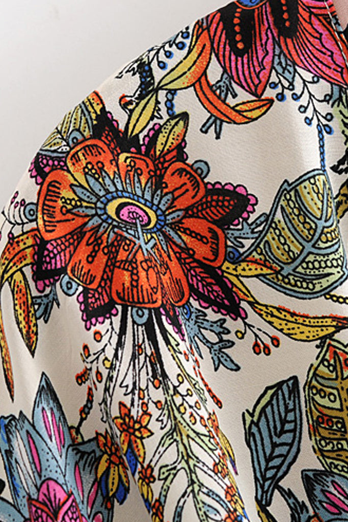 Hymani Πολύχρωμο Εμπριμέ Κιμονό με Animal Print | Γυναικεία Ρούχα - Beachwear - Loungewear 