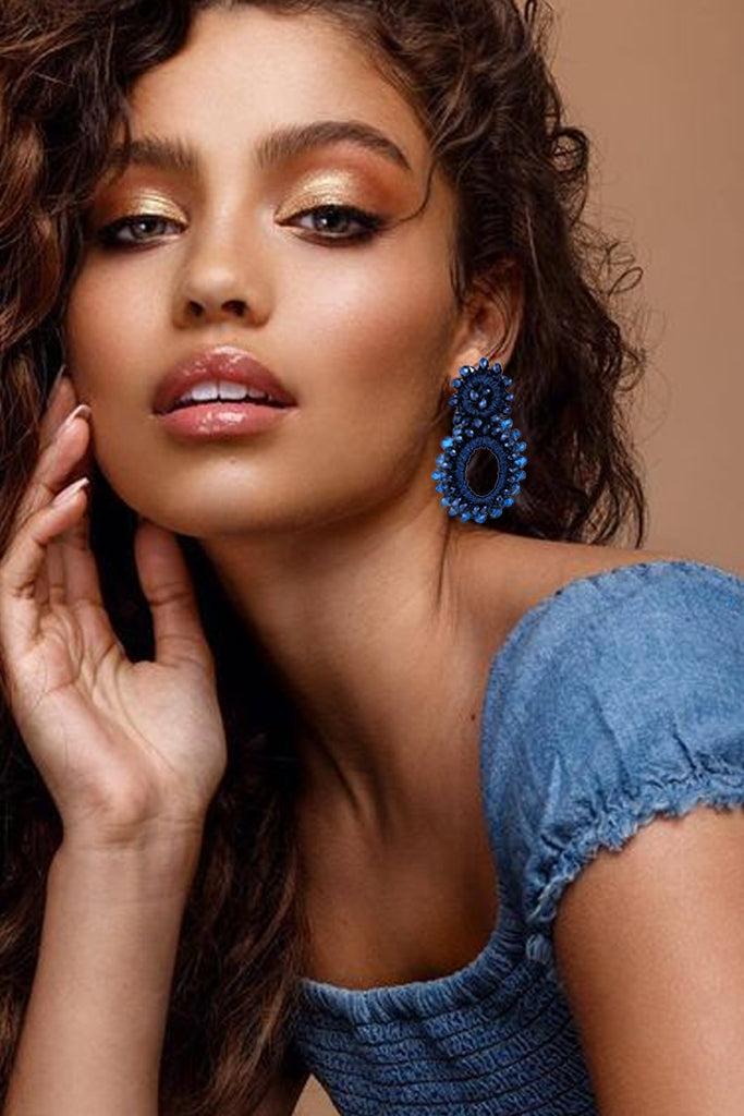 Lycia Κόκκινα Σκουλαρίκια με Χάντρες