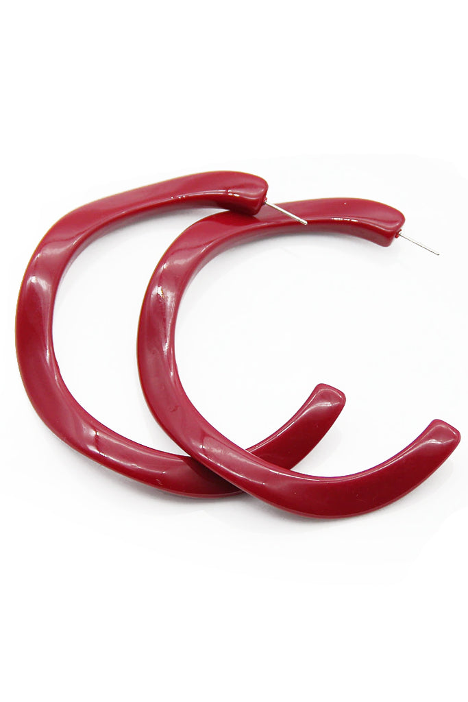Inverta Μεγάλα Κόκκινα Σκουλαρίκια Κρίκοι | Κοσμήματα -  Σκουλαρίκια - Κρίκοι