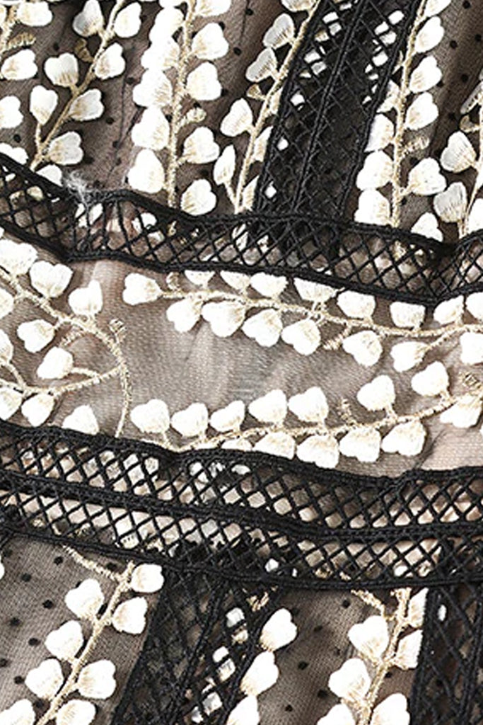 Valeriya Μαύρο Φόρεμα με Δαντέλα και Τούλι | Γυναικεία Ρούχα - Φορέματα 