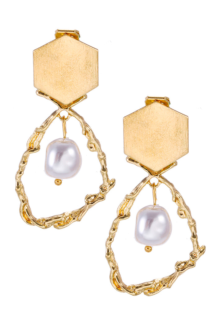 Χρυσά Σκουλαρίκια με Πέρλες και Κλιπ | Κοσμήματα