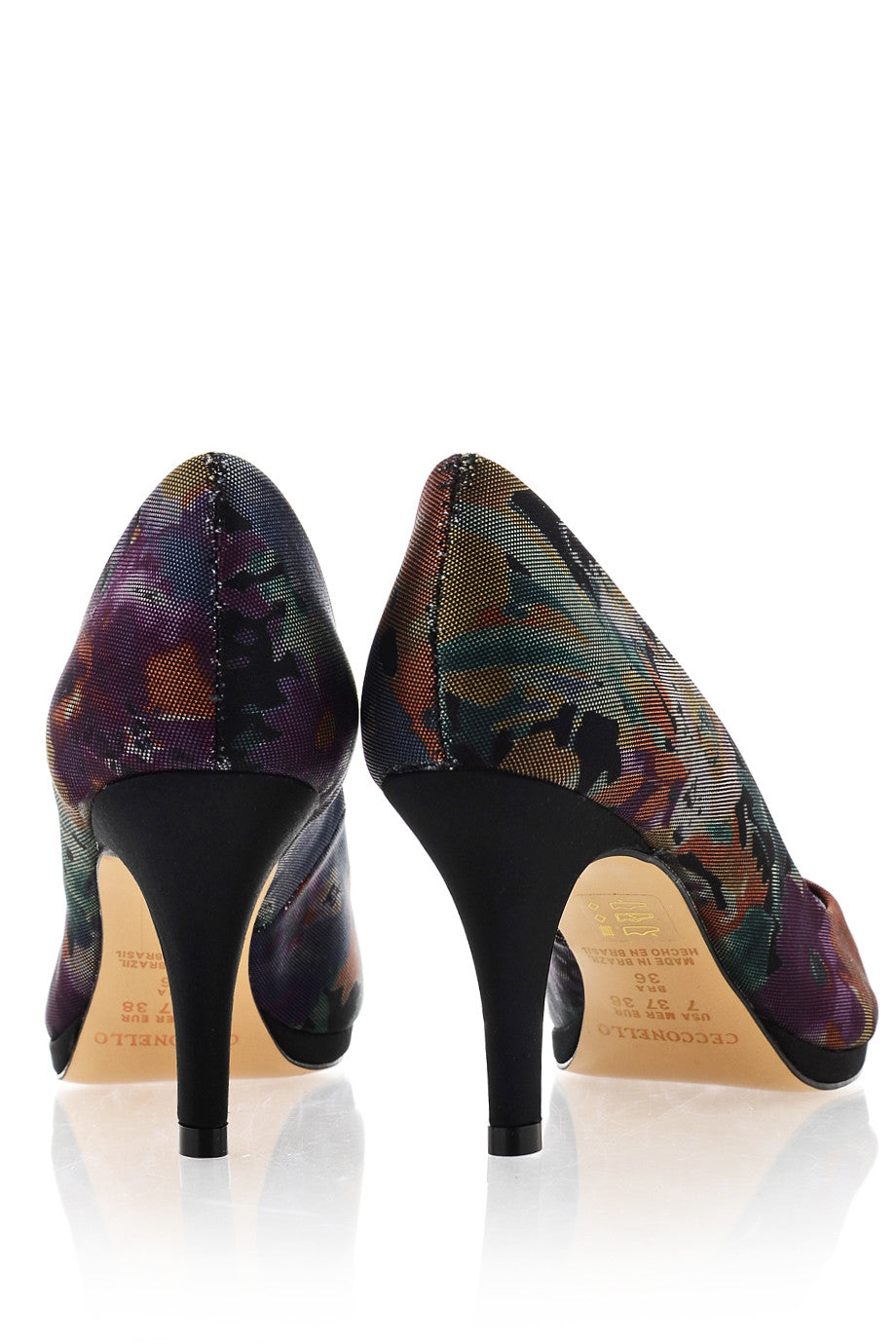 Φλοράλ Πολύχρωμα Peep Toes - Cecconello | Γυναικεία Παπούτσια