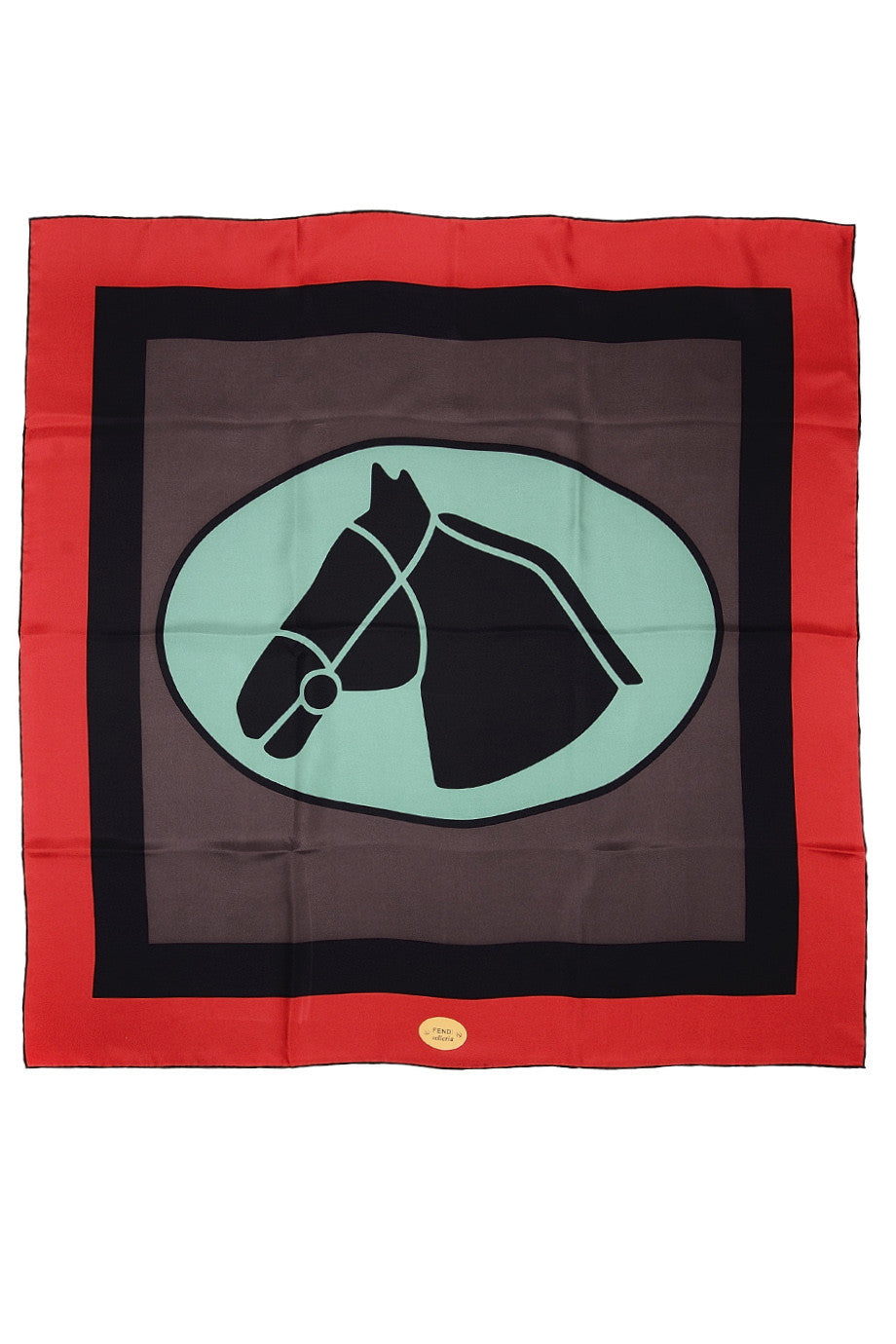 FENDI HORSE WARHOL Μεταξωτό Φουλάρι με Σχέδιο | Μεταξωτά Φουλάρια Silk Scarves | Horse Warhol Silk Scarf