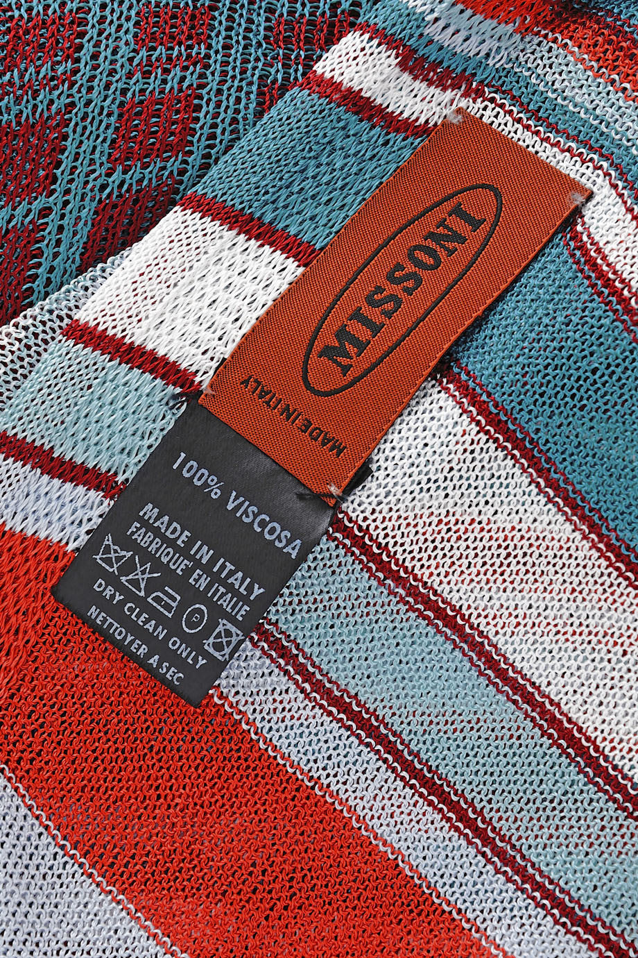 EDITH Κόκκινο Γαλάζιο Ριγέ Φουλάρι