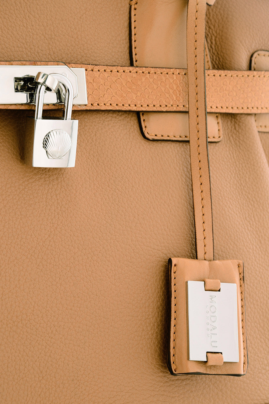 KRISTEN Καφέ Δερμάτινη Τσάντα Ώμου