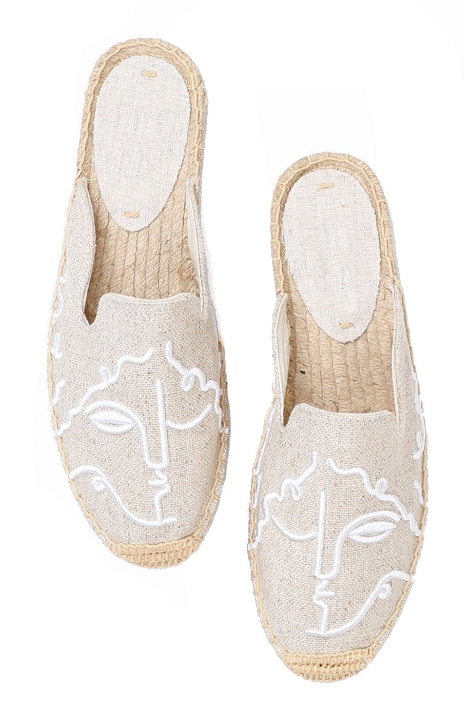 La Cara Μπεζ Εσπαντρίγιες με Κέντημα  | Γυναικεία Παπούτσια - Εσπαντρίγιες 