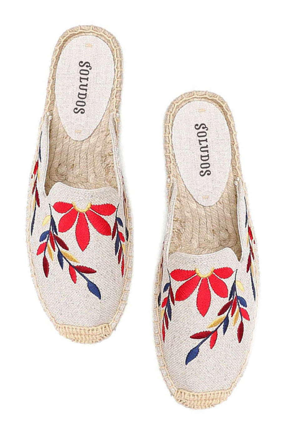 Carlotta Μπεζ Πολύχρωμες Εσπαντρίγιες με Κέντημα  | Γυναικεία Παπούτσια - Εσπαντρίγιες