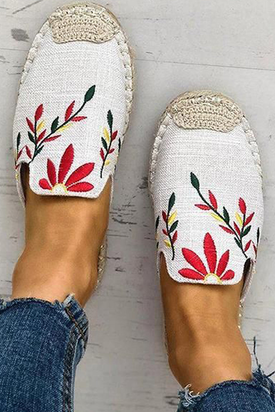 Carlotta Μπεζ Πολύχρωμες Εσπαντρίγιες με Κέντημα  | Γυναικεία Παπούτσια - Εσπαντρίγιες